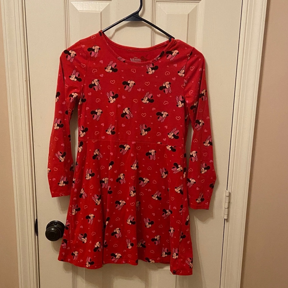 Disney Red Minnie Mouse Long-Sleeve Dress